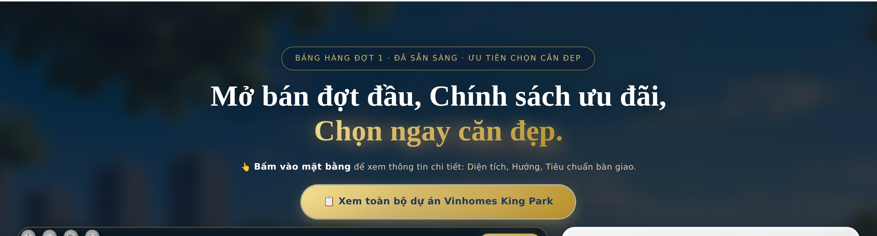 Trang mặt bằng phân khu 1 Vinhomes King Park của Onpro