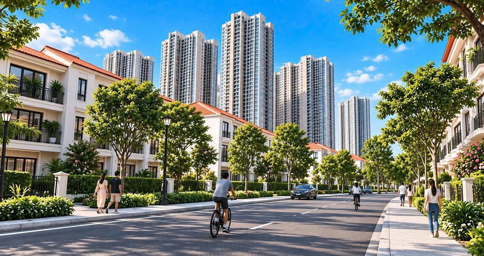 Phố đi bộ & cảnh quan nội khu — Vinhomes King Park