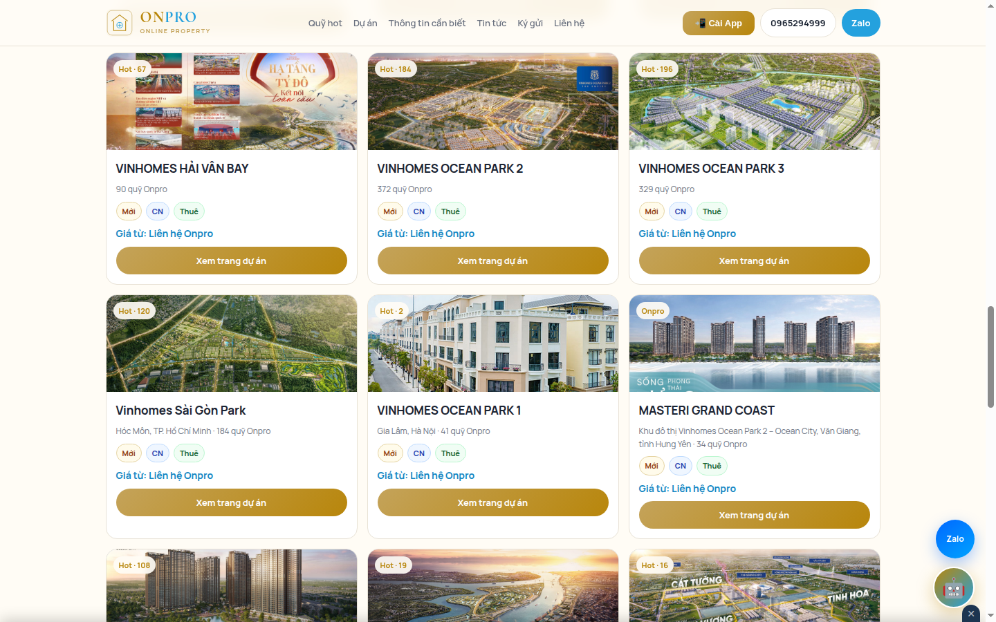 Đăng ký ký gửi tại trang chủ Onpro