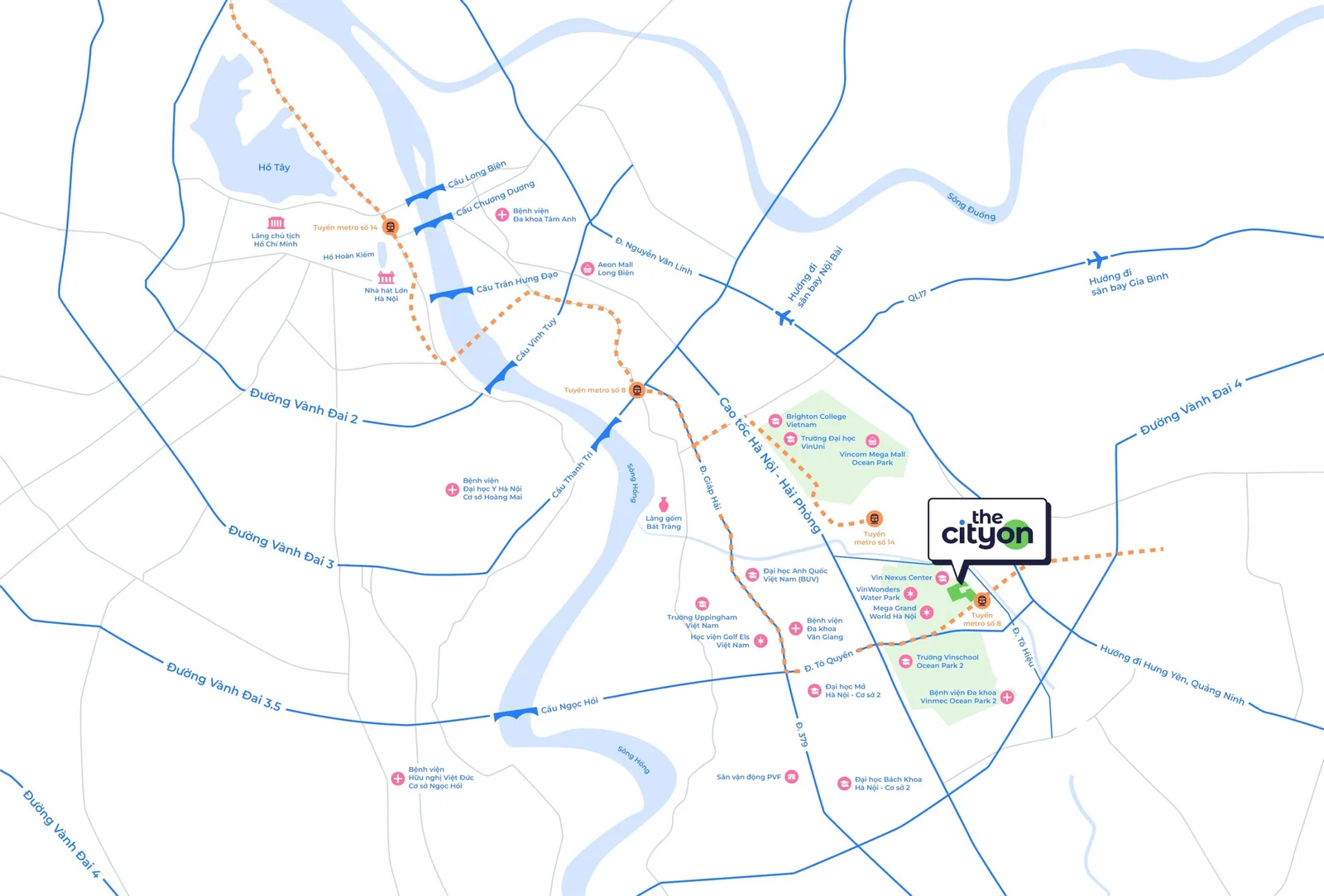Bản đồ vị trí The Cityon