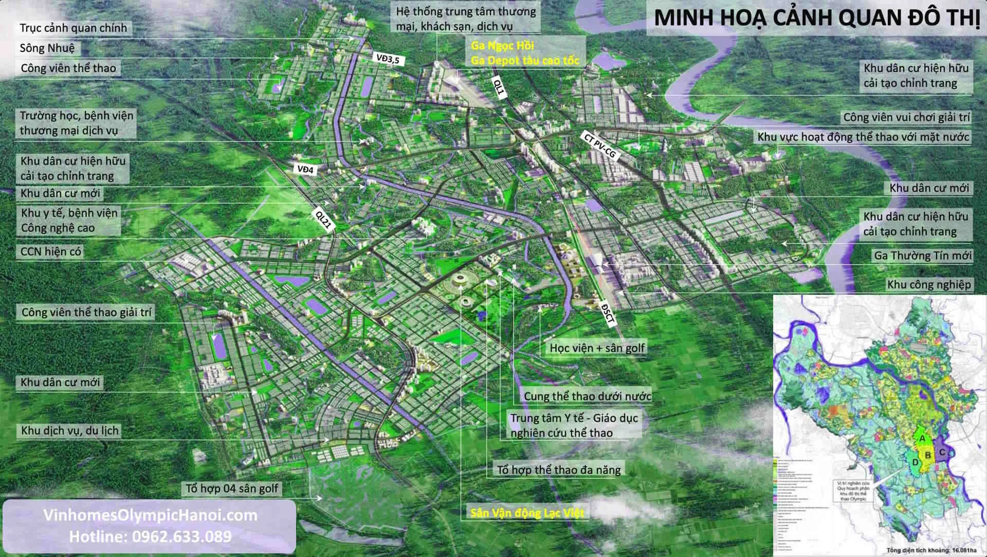 Quy hoạch tổng thể khu đô thị thể thao Ngọc Hồi Hà Nội